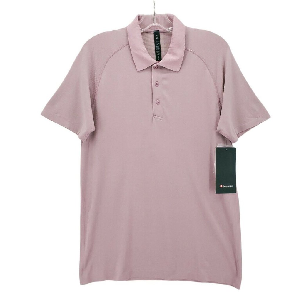 NWT Lululemon Metal Vent Tech Polo 2.0 Pink Taupe X-STATIC Slim Fit MEDUM